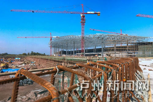 州云龍機場正全速推進建設，確保7月1日前投入運行。 瀘州日報記者 牟科 攝3